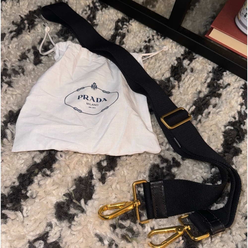 Prada Canapa Convertible Tote Canvas Bag Strap